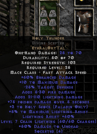 Holy Thunder Runeword in Divine Scepter